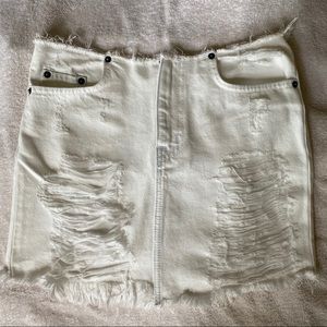 LF Carmar White Denim Skirt